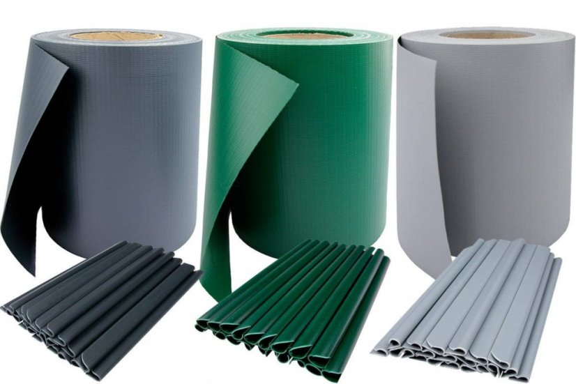 Kerítés árnyékoló szalag 19cm x 35m Green 450g/m2 + rögzítők