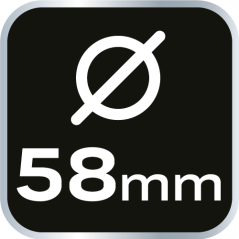 Ciocan de cauciuc 58 mm, 450 g, cauciuc alb și negru 25-067