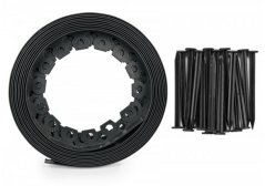 Plastični robnik 40mm 10m z zatiči Black EASY BORDER