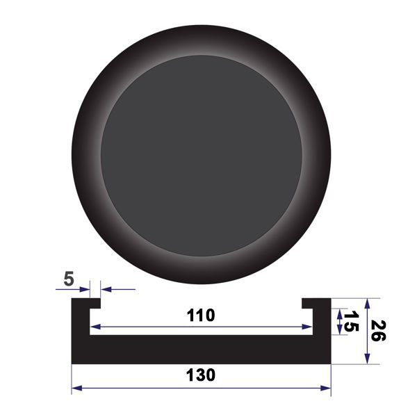 Guma za dvigalko 110 mm