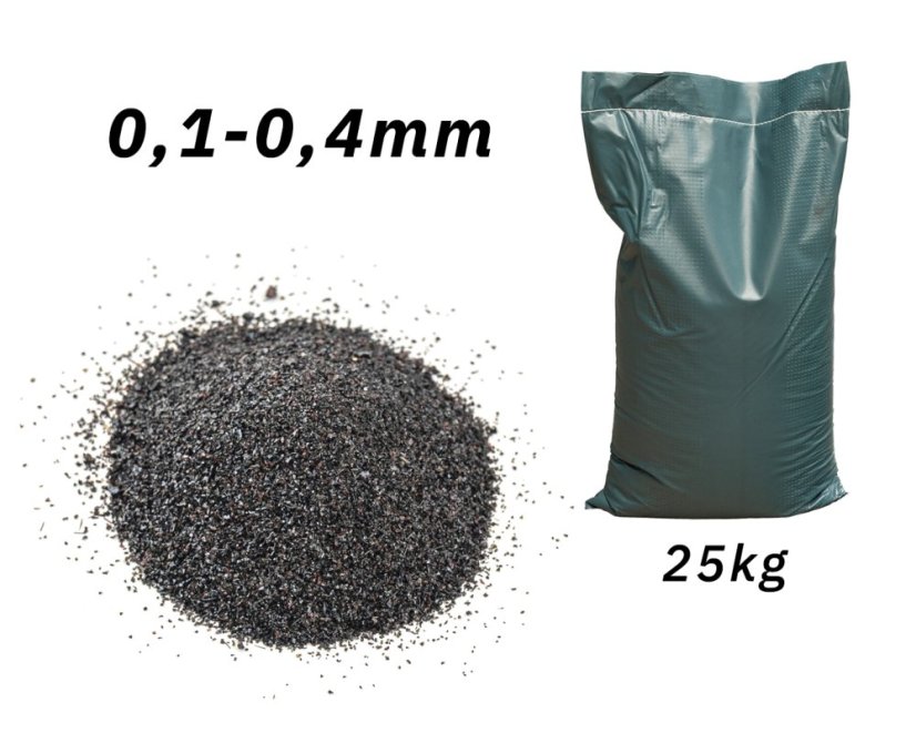 Abrazívum na pieskovanie 0,1-0,4 25kg