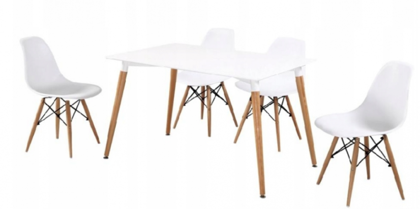 Esszimmertisch WHITE MODERN 120 x 80 CM