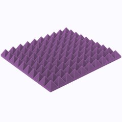 Akustična plošča - piramida 50x50x5cm vijolična