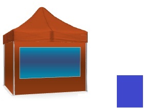 Fal ablakkal kék 2x2 m