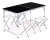 Zložljiva miza za kampiranje 120x60cm in 4 stoli Black