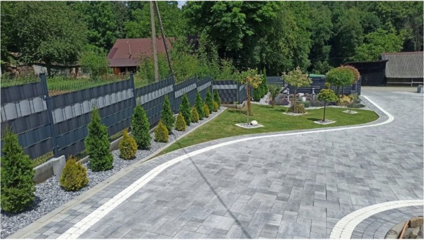 Plasă de umbrire pentru gard 19cm x 35m 450g/m2 Neagră + cleme 24buc