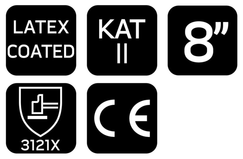 Arbeitshandschuhe, Polyester mit Latexbeschichtung (Krincle), 3121X, Größe 8 97-645-8