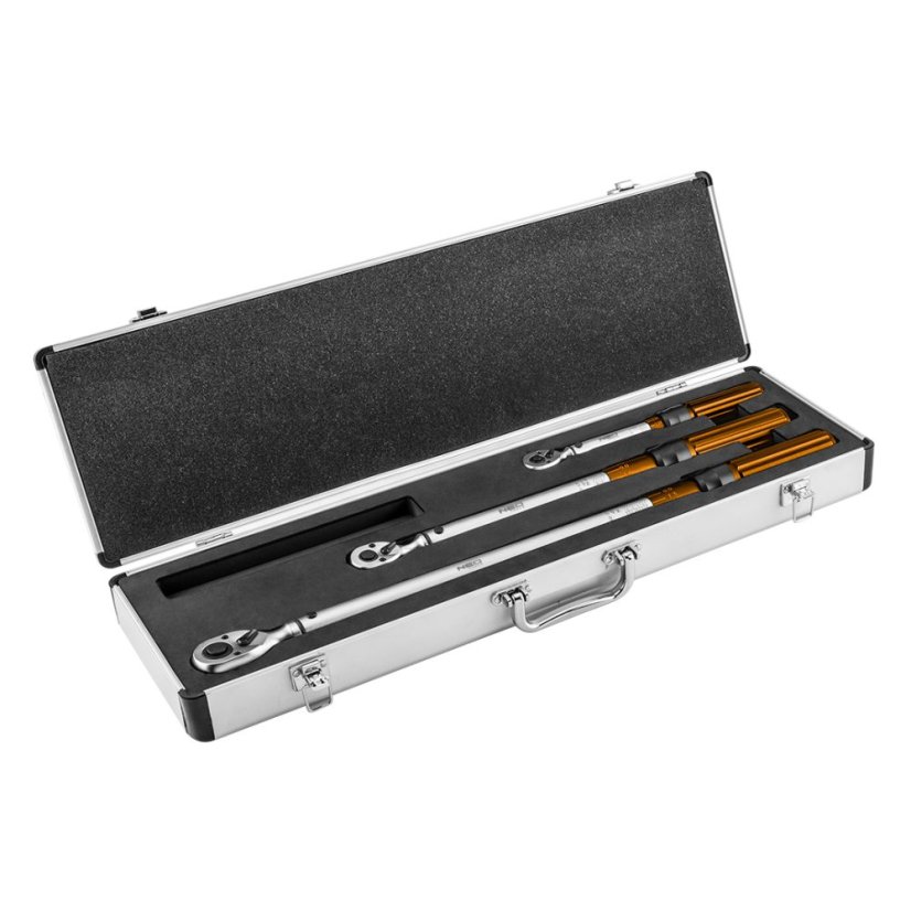 Set de chei dinamometrice cu două fețe 1/4", 3/8", 1/2" 3 buc. 08-845