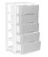 Regal na kolescih 5 polic White/ Grey