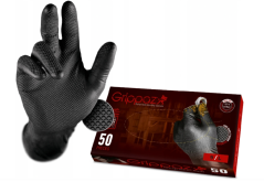 Grippaz PREMIUM nitril munkakesztyű, fekete, L, 50 db/csomag
