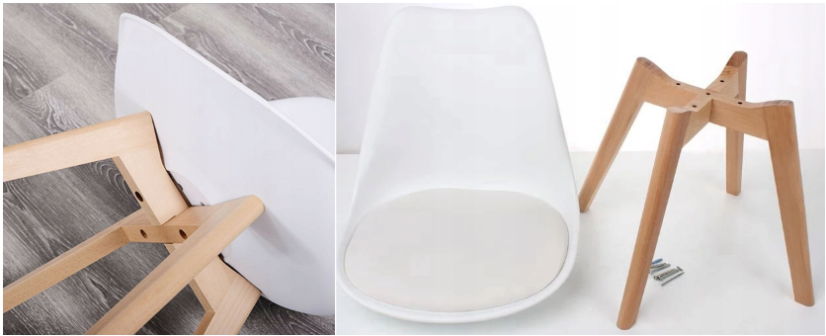 Esszimmerstuhl weiß-schwarz Basic