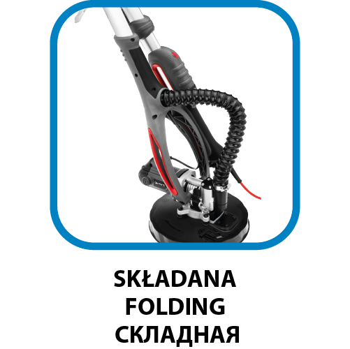 Gipszcsiszoló 710W, 215 mm, kerek és háromszögletű láb, fáklya 59G264