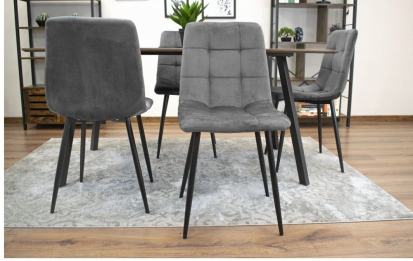 Essensstuhl samten Dark Grey Luxury