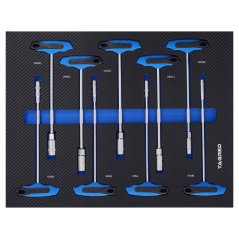 Einlage für Werkstattwagen PERFORMANCE, Schlüsselsatz mit ergonomischem T-Griff 9-teilig TA19124