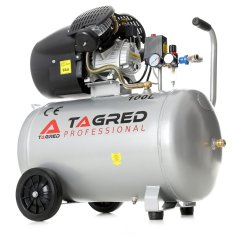 Olejový kompresor 3500W 100L 230V 2 piesty, separátor, TA361