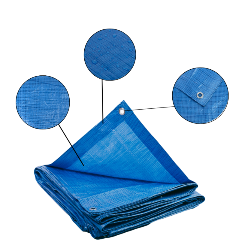 Abdeckplane blau 3x3m 60g/m2