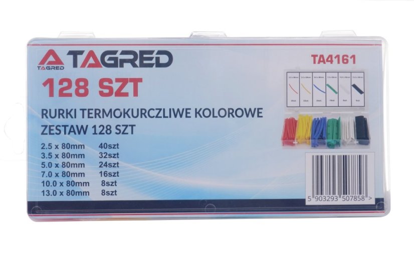 Zsugorcsövek készlete 2,5 - 13mm 128 db TA4161