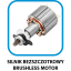 125 mm-es kefe nélküli sarokcsiszoló Energy+ 0-9200 perc-1, akkumulátor nélkül 58GE142