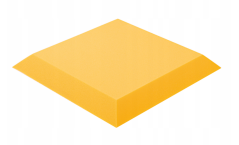 Акустичен панел трапец 50x50cm, дебелина 5cm, жълт