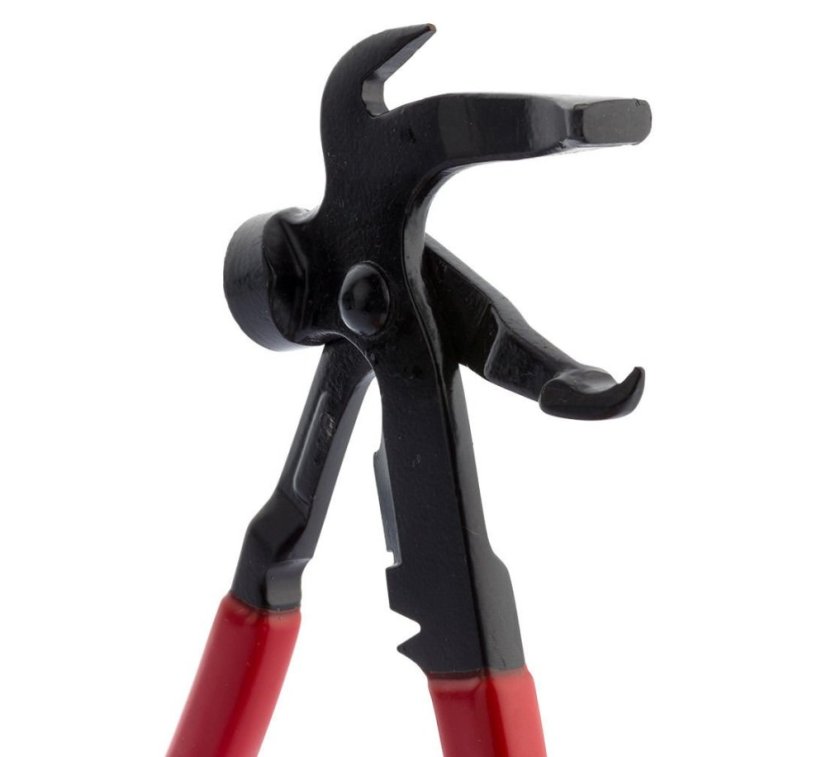 Korrosionsgeschützte Universalzange zum Entfernen und Anschlagen von Reifengewichten