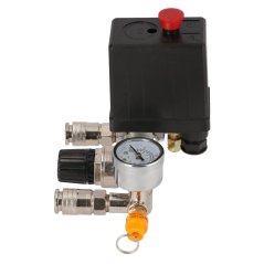 Druckregler 1/2" 10 bar mit Druckschalter, 2 Manometern und 2 1/4" Schnellkupplungen 36826-R