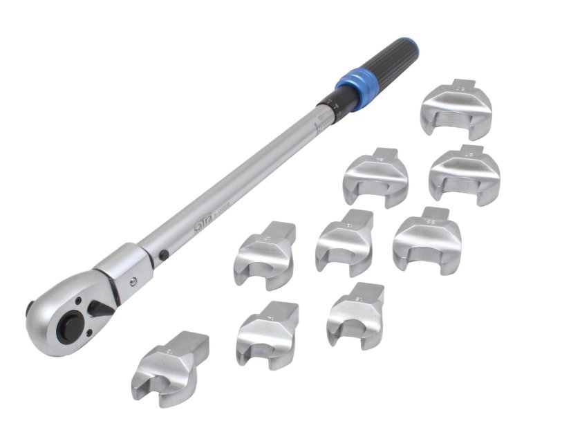 Cheie dinamometrică 1/2" 40-220 Nm cu adaptori tip furcă S-12IC220