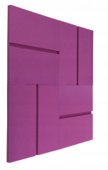 Akustický panel Obdélníky 50x50cm, tloušťka 3cm, fialový