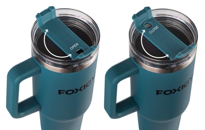 Termo šalica za auto sa slamčicom 1200 ml Navy Blue