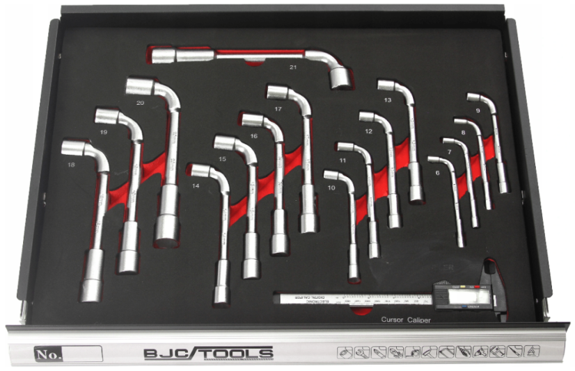 Количка за инструменти 298бр. - 7 чекмеджета и изтеглящ се рафт BJC