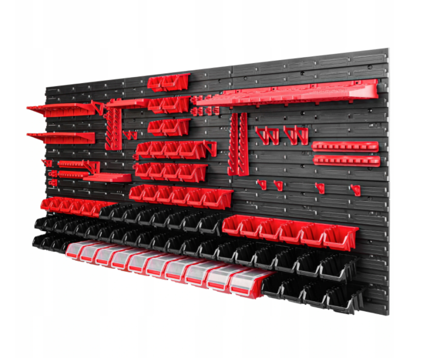 Stena na náradie 172x78cm + 78 boxov