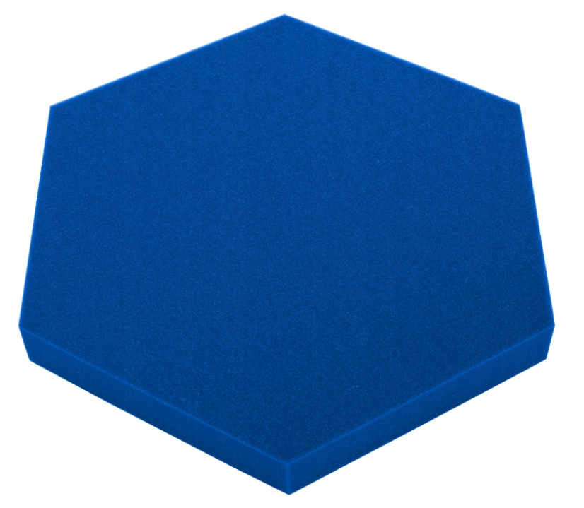 Akustický panel Hexagon 50x50cm, tloušťka 3cm, modrý