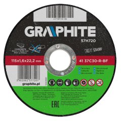 Disk za rezanje kamena, 115 x 1,6 22,2 mm, 41 37C30-R-BF 57H720