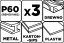 Brusne trake 75 x 533 mm, P60, 3 kom. 58T367