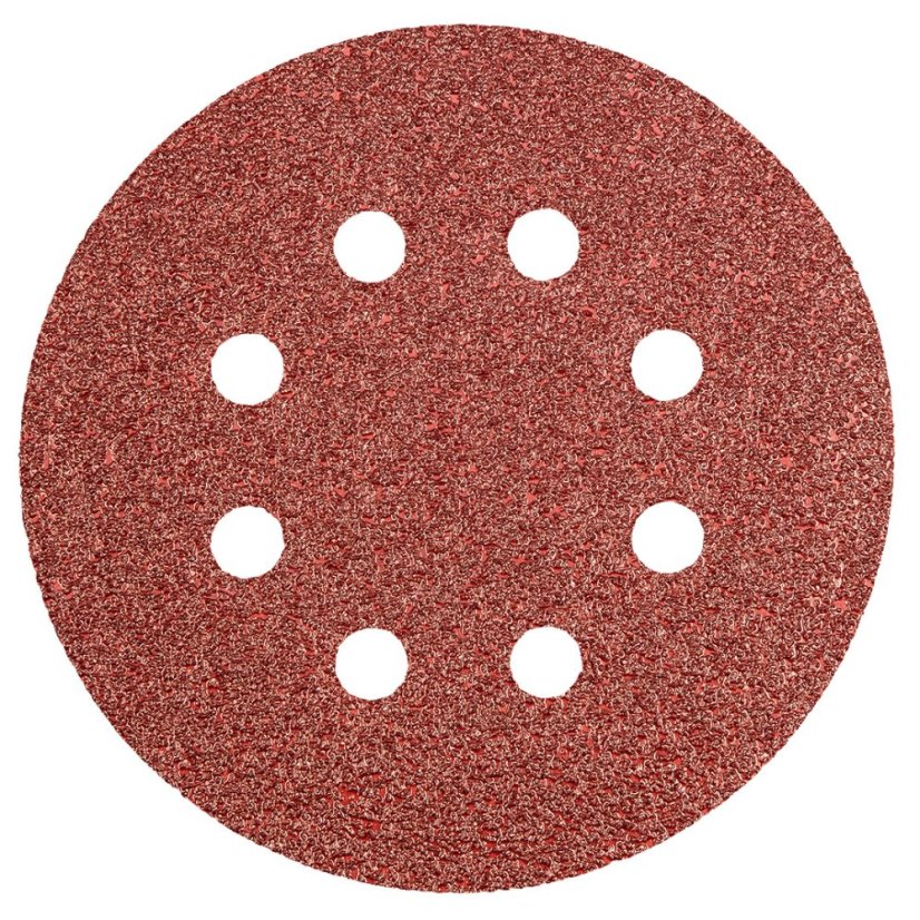 Csiszolókorongok 125 mm, K40, 5 db, 8 lyukkal 55H939 Csiszolókorongok 125 mm, K40, 5 db, 8 lyukkal 55H939
