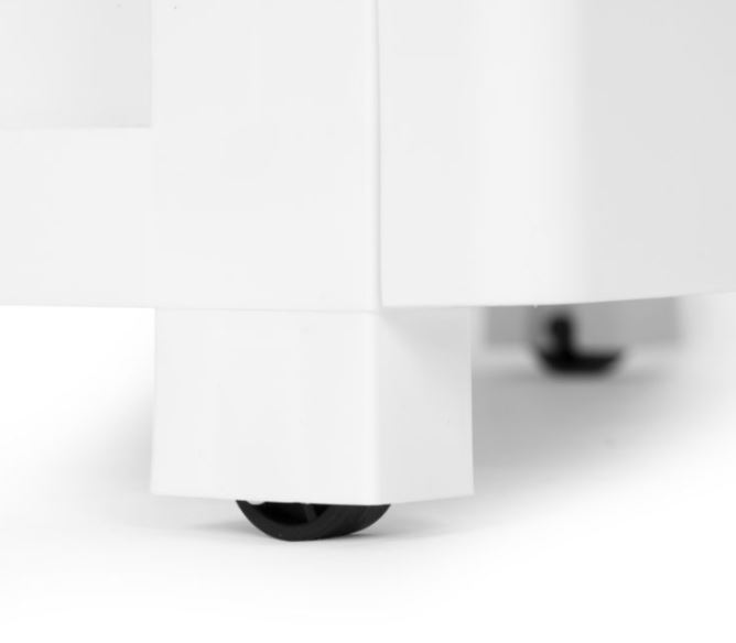 Regal na kolescih 5 polic White