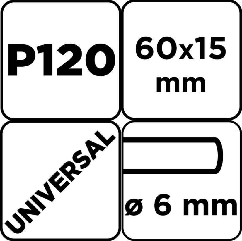 Laminált lemez 60 x 15 x 6 mm, P120 58T391