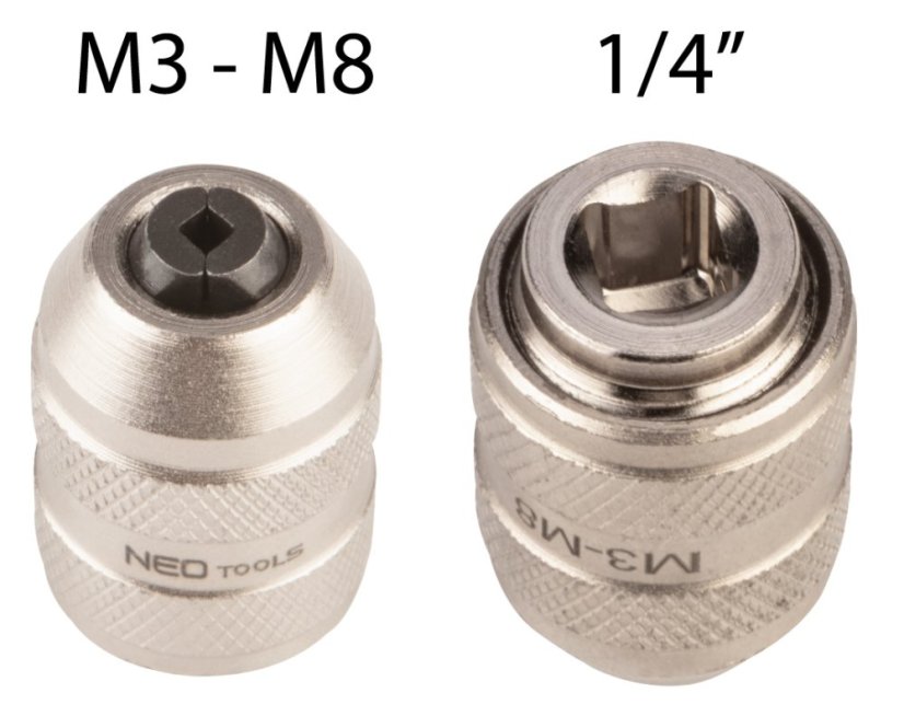 Adapter za slavine, 1/4" DR M3-M8 12-904