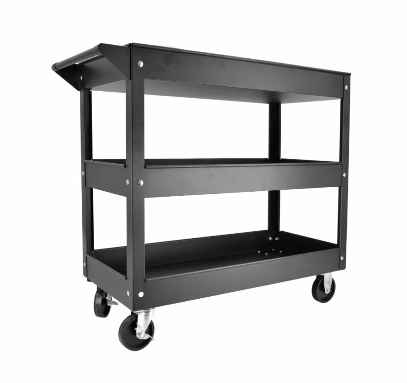 Werkstattwagen mit 3 Etagen 130kg Schwarz
