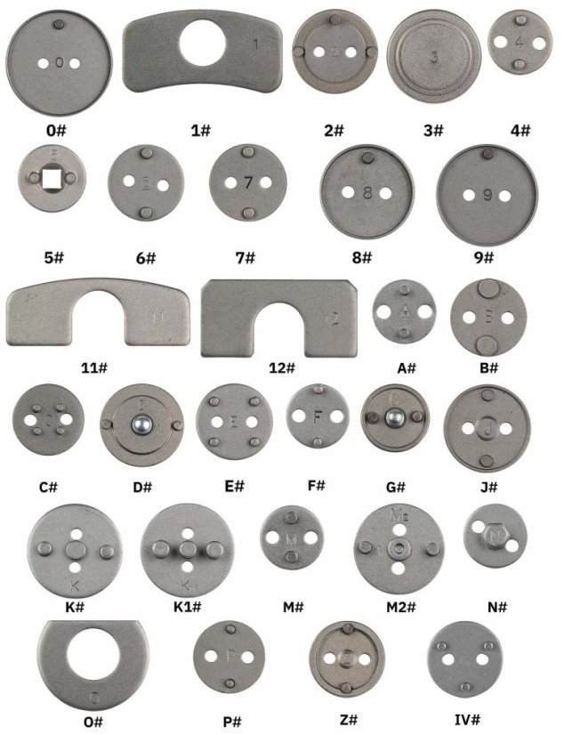 Set za prešanje kočionih klipova 35 komada