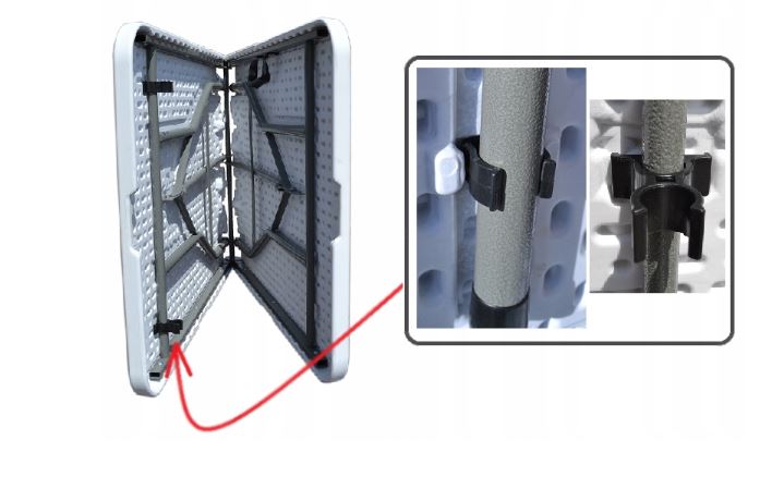 Masă pliabilă de catering 240cm negru