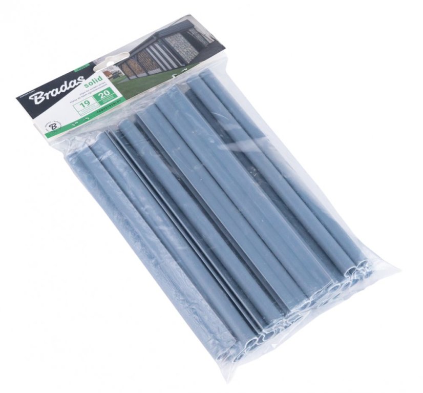 Upevňovací spony ke stínícímu pásu 19 cm, light grey, 20 ks