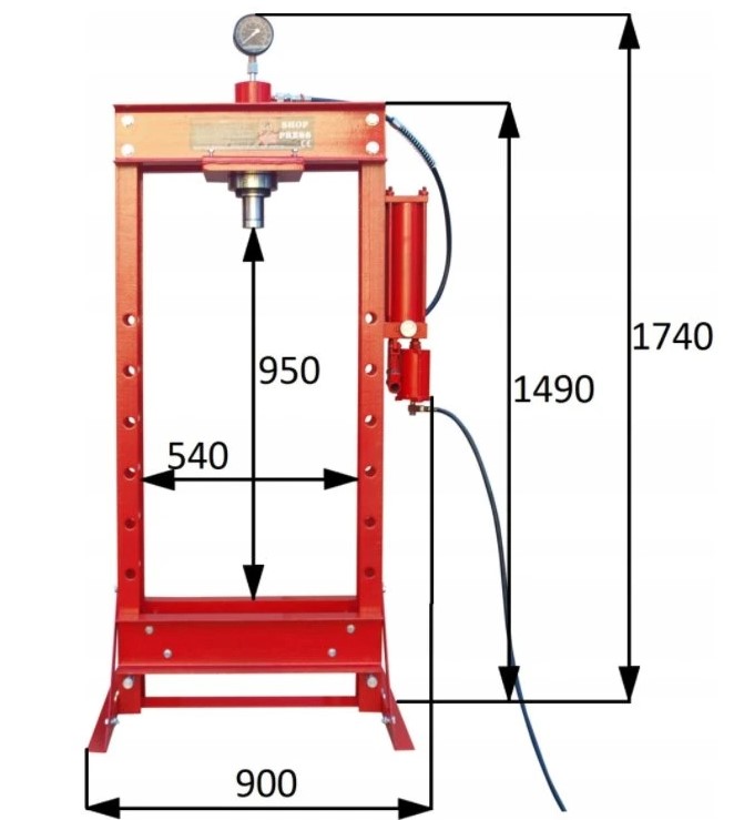 Hidraulikus prés 30t, hidraulikus-pneumatikus szivattyú MT-1307