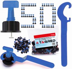 Sustav za niveliranje pločica za višekratnu upotrebu, klinovi, kopče, 50 komada TA4220