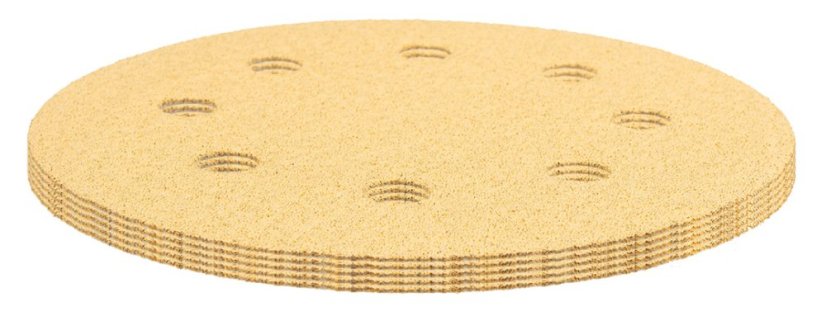 Brusni papir s čičkom 180 mm, K80, 5 kom, s 8 rupa za brusilicu 59G263 54H022