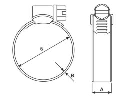 Schlauchschelle 9mm 10-16mm 1St. G17301
