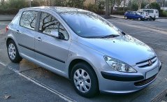 Könyöktámasz Peugeot 307, Break, SW, fekete, textil borítás