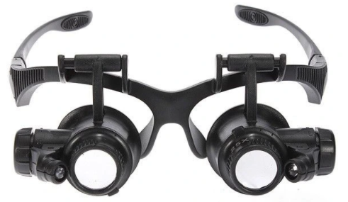 Ochelari cu lupă și LED 10x 15x 20x 25x