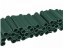 Belátásgátló szalag rögzítő klipsz 4,75cm, green, 40db