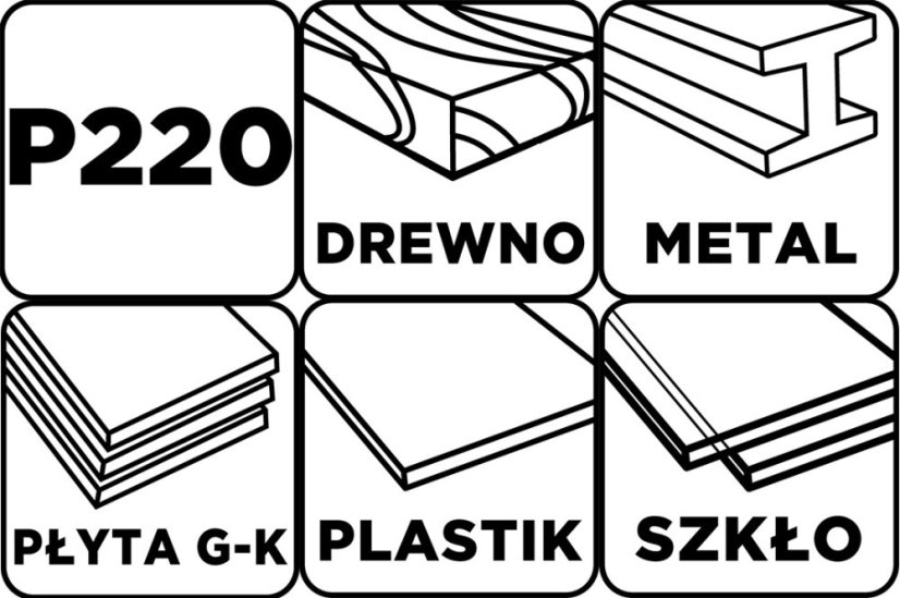 Mreža za mljevenje bijela 115 x 280 mm, P220 58T146