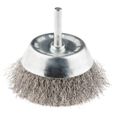 Žična krtača na peclju, 75 mm, INOX 57H600